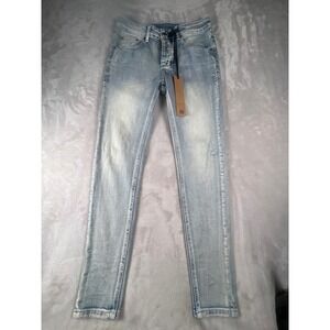 Ksubi Chitch Acid Trip Light Blue Slim Tapered Jeans Size 28 NEW